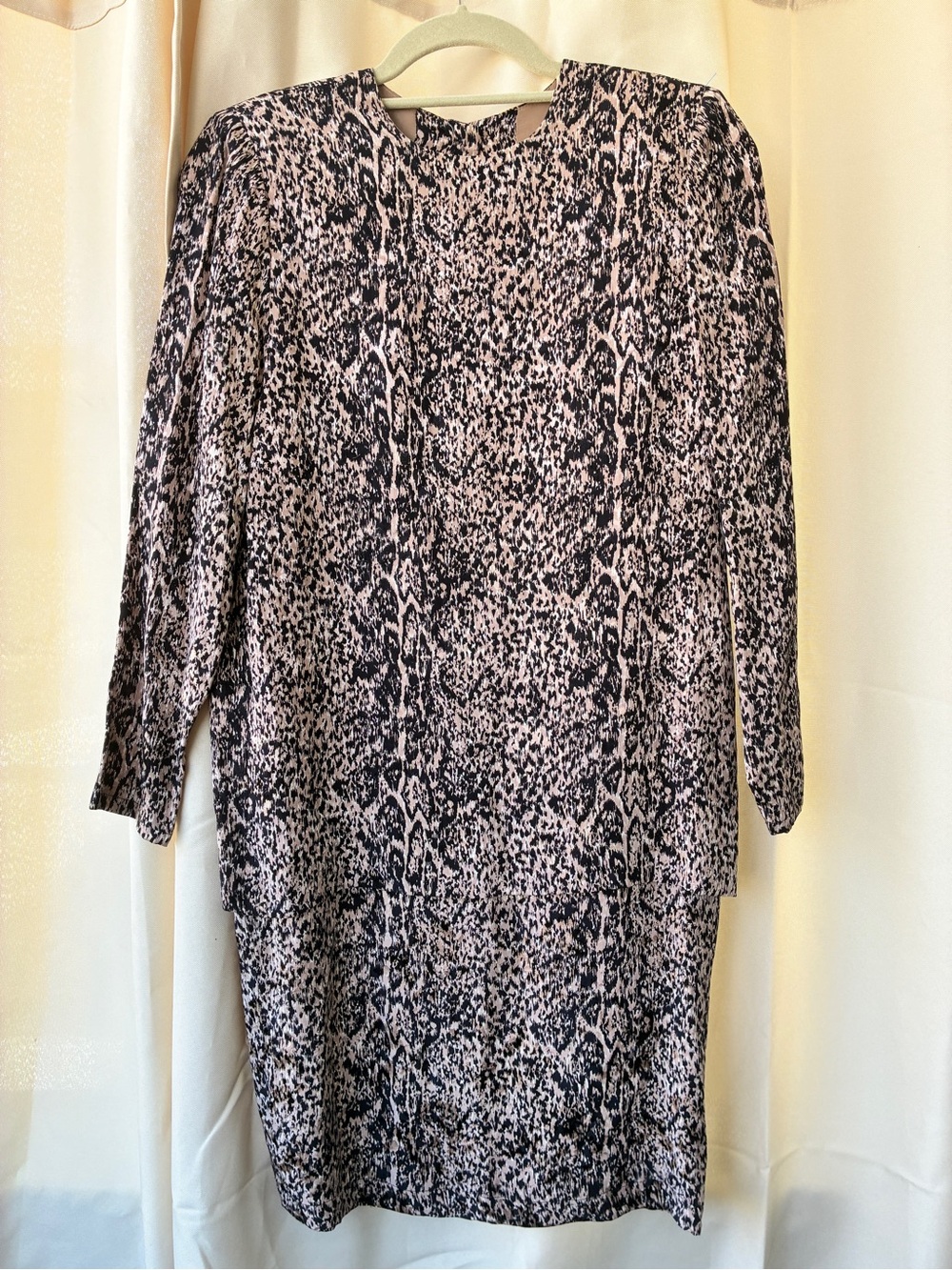 Wayne Clark Aline Marcelle Silk Abstract Animal Print Shift Dress Size 4
